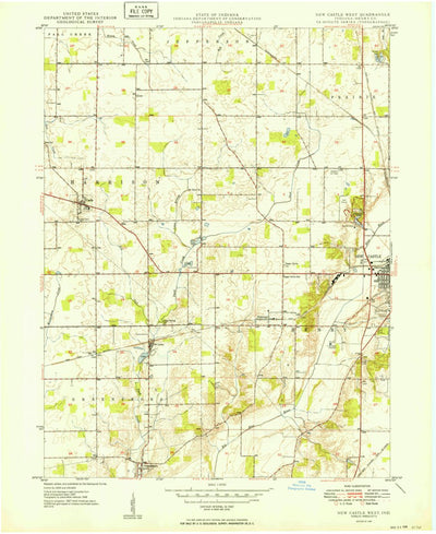 United States Geological Survey New Castle West, IN (1949, 24000-Scale) digital map