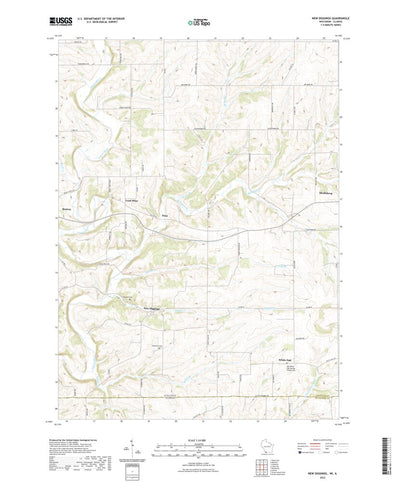 United States Geological Survey New Diggings, WI (2022, 24000-Scale) digital map