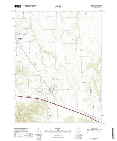 United States Geological Survey New Florence, MO (2021, 24000-Scale) digital map