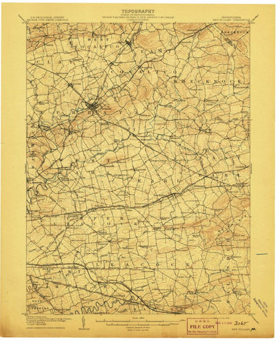 United States Geological Survey New Holland, PA (1908, 62500-Scale) digital map