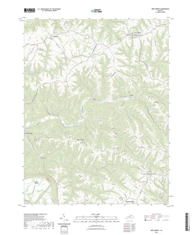 United States Geological Survey New Liberty, KY (2022, 24000-Scale) digital map