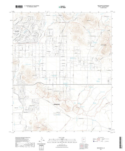 United States Geological Survey New River SE, AZ (2021, 24000-Scale) digital map