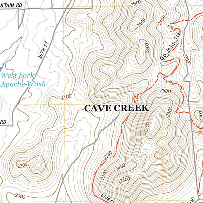 United States Geological Survey New River SE, AZ (2021, 24000-Scale) digital map
