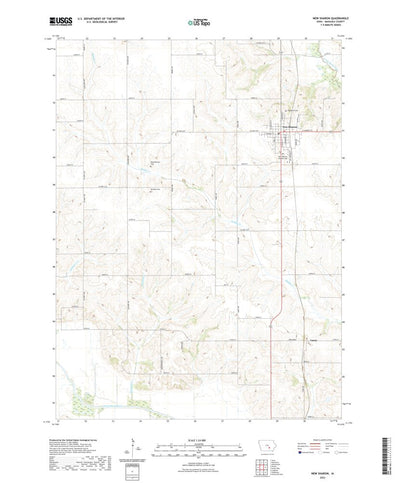 United States Geological Survey New Sharon, IA (2022, 24000-Scale) digital map