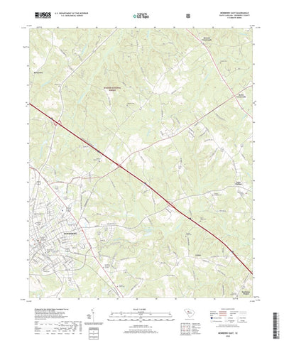 United States Geological Survey Newberry East, SC (2020, 24000-Scale) digital map