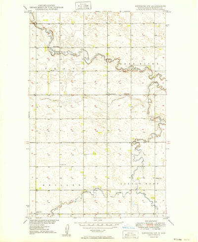 United States Geological Survey Newburg SW, ND (1949, 24000-Scale) digital map