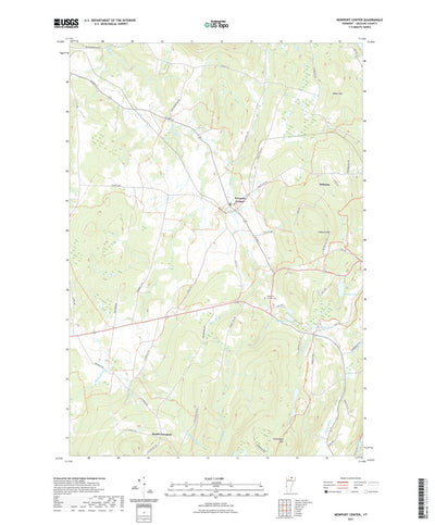 United States Geological Survey Newport Center, VT (2021, 24000-Scale) digital map