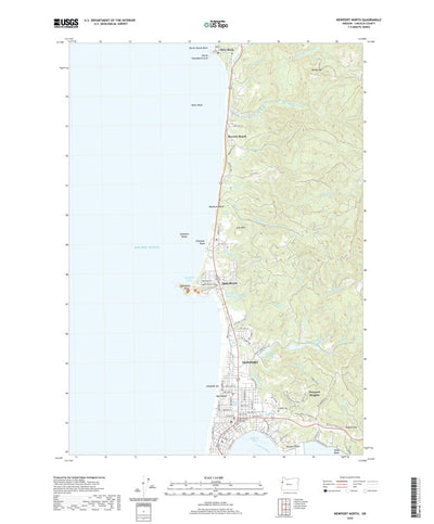 United States Geological Survey Newport North, OR (2020, 24000-Scale) digital map
