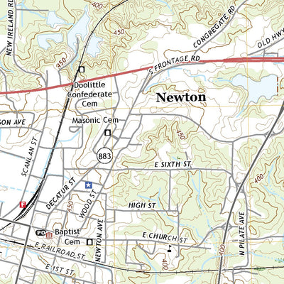 United States Geological Survey Newton, MS (2021, 24000-Scale) digital map