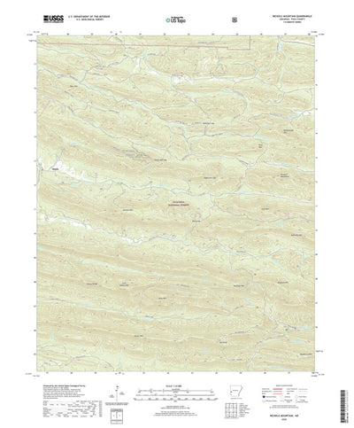 United States Geological Survey Nichols Mountain, AR (2020, 24000-Scale) digital map