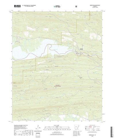 United States Geological Survey Nimrod Dam, AR (2020, 24000-Scale) digital map