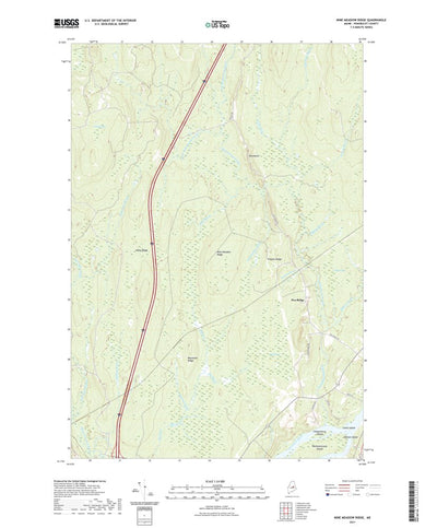 United States Geological Survey Nine Meadow Ridge, ME (2021, 24000-Scale) digital map