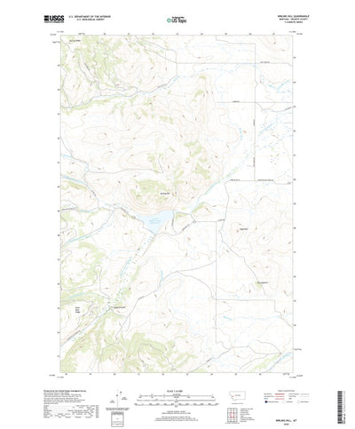 United States Geological Survey Nirling Hill, MT (2020, 24000-Scale) digital map