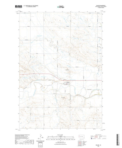 United States Geological Survey Nisland, SD (2021, 24000-Scale) digital map