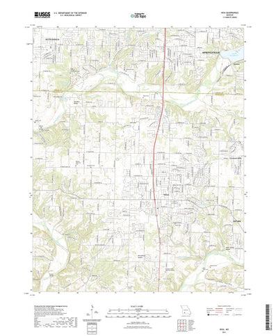 United States Geological Survey Nixa, MO (2021, 24000-Scale) digital map