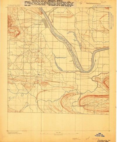 United States Geological Survey No Name, AR (1888, 62500-Scale) digital map