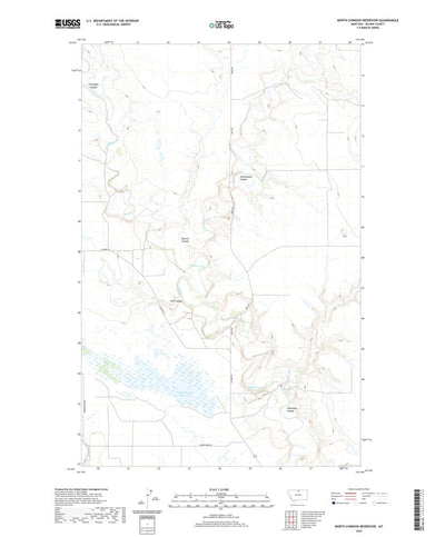 United States Geological Survey North Chinook Reservoir, MT (2020, 24000-Scale) digital map