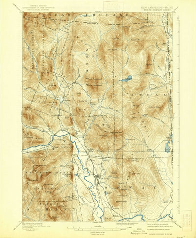 United States Geological Survey North Conway, NH-ME (1896, 62500-Scale) digital map