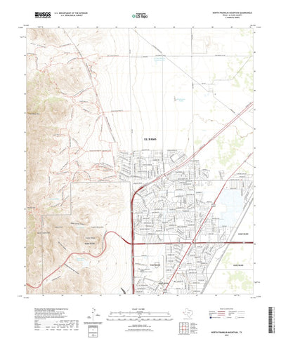 United States Geological Survey North Franklin Mountain, TX (2022, 24000-Scale) digital map