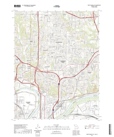 United States Geological Survey North Kansas City, MO (2021, 24000-Scale) digital map