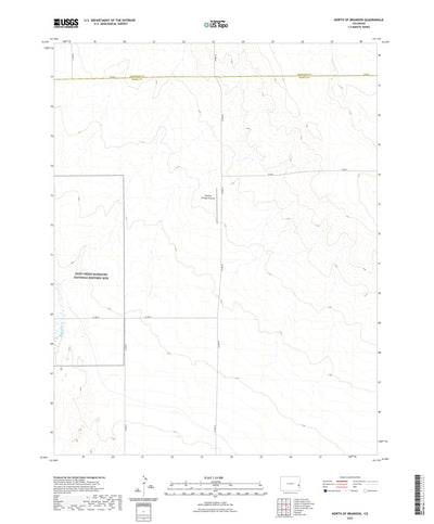 United States Geological Survey North of Brandon, CO (2022, 24000-Scale) digital map