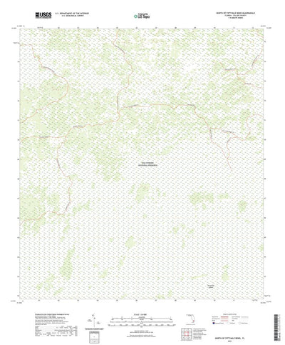 United States Geological Survey North of Fiftymile Bend, FL (2021, 24000-Scale) digital map