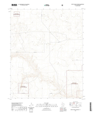 United States Geological Survey North of Red Cow Draw, TX (2022, 24000-Scale) digital map