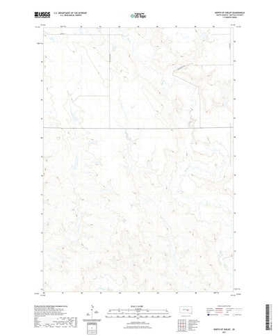 United States Geological Survey North of Shelby, SD (2021, 24000-Scale) digital map
