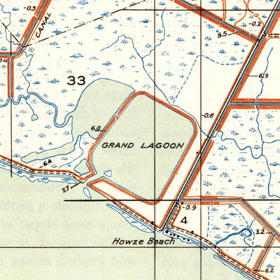 United States Geological Survey North Shore, LA (1936, 31680-Scale) digital map