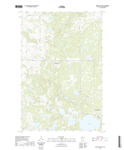United States Geological Survey North Twin Lake, MN (2022, 24000-Scale) digital map
