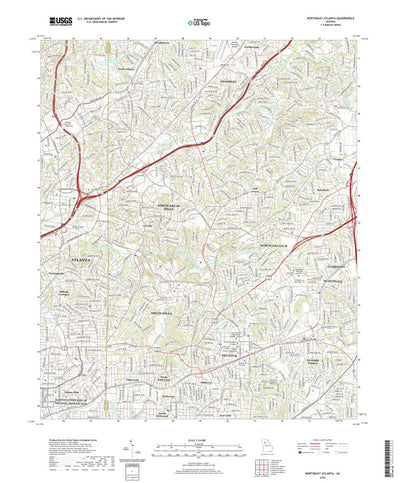 United States Geological Survey Northeast Atlanta, GA (2020, 24000-Scale) digital map
