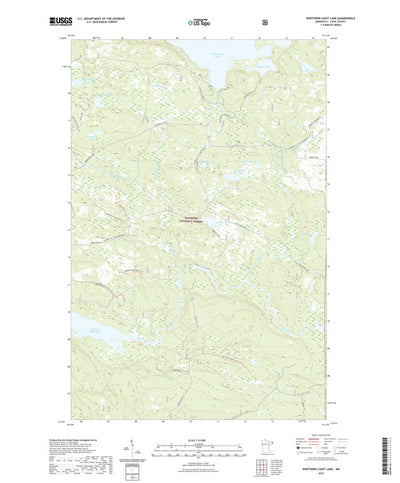 United States Geological Survey Northern Light Lake, MN (2022, 24000-Scale) digital map