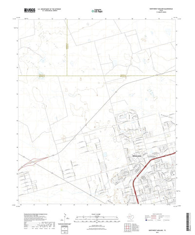 United States Geological Survey Northwest Midland, TX (2022, 24000-Scale) digital map