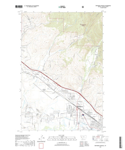 United States Geological Survey Northwest Missoula, MT (2020, 24000-Scale) digital map