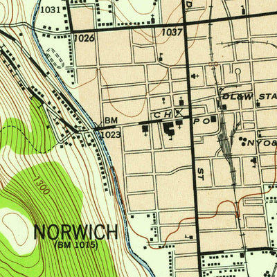 United States Geological Survey Norwich, NY (1944, 24000-Scale) digital map
