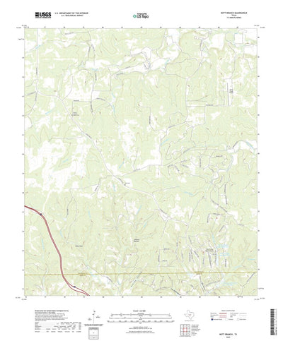 United States Geological Survey Nott Branch, TX (2022, 24000-Scale) digital map