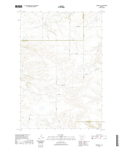 United States Geological Survey O'Brien Hill, MT (2020, 24000-Scale) digital map