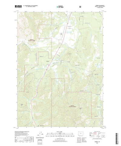 United States Geological Survey O'Brien, OR (2020, 24000-Scale) digital map