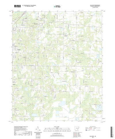 United States Geological Survey O'Kean, AR (2020, 24000-Scale) digital map