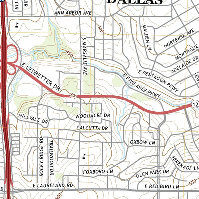 United States Geological Survey Oak Cliff, TX (2022, 24000-Scale) digital map