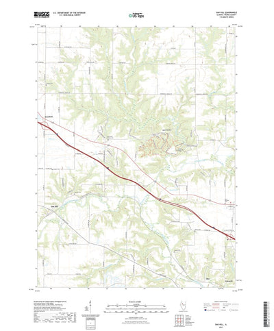 United States Geological Survey Oak Hill, IL (2021, 24000-Scale) digital map