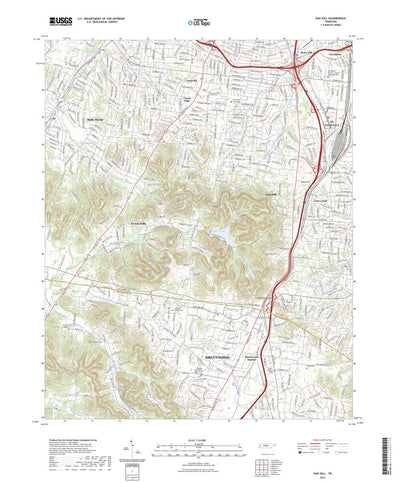 United States Geological Survey Oak Hill, TN (2022, 24000-Scale) digital map