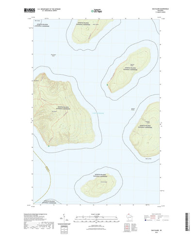 United States Geological Survey Oak Island, WI (2022, 24000-Scale) digital map