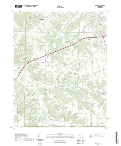 United States Geological Survey Oak Level, KY (2022, 24000-Scale) digital map