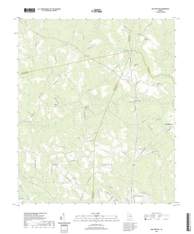United States Geological Survey Oak Park SW, GA (2020, 24000-Scale) digital map