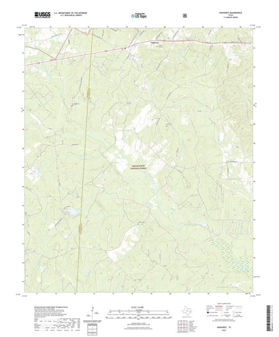 United States Geological Survey Oakhurst, TX (2022, 24000-Scale) digital map