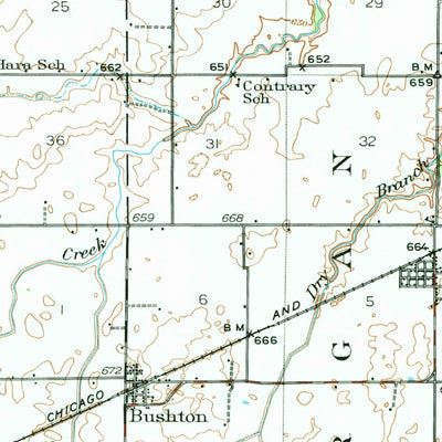 United States Geological Survey Oakland, IL (1936, 62500-Scale) digital map