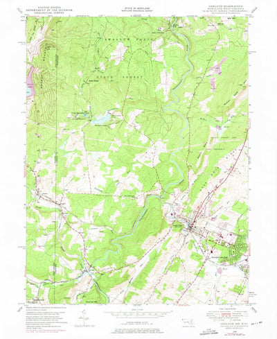 United States Geological Survey Oakland, MD-WV (1948, 24000-Scale) digital map