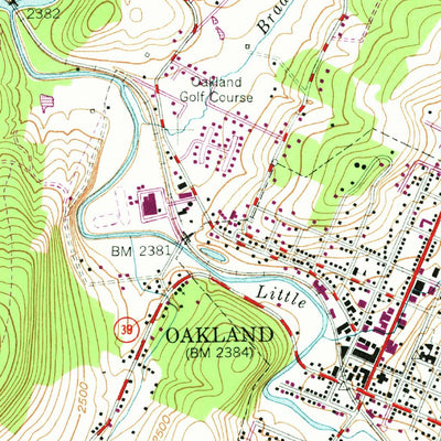 United States Geological Survey Oakland, MD-WV (1948, 24000-Scale) digital map