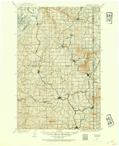 United States Geological Survey Oaksdale, WA-ID (1903, 125000-Scale) digital map